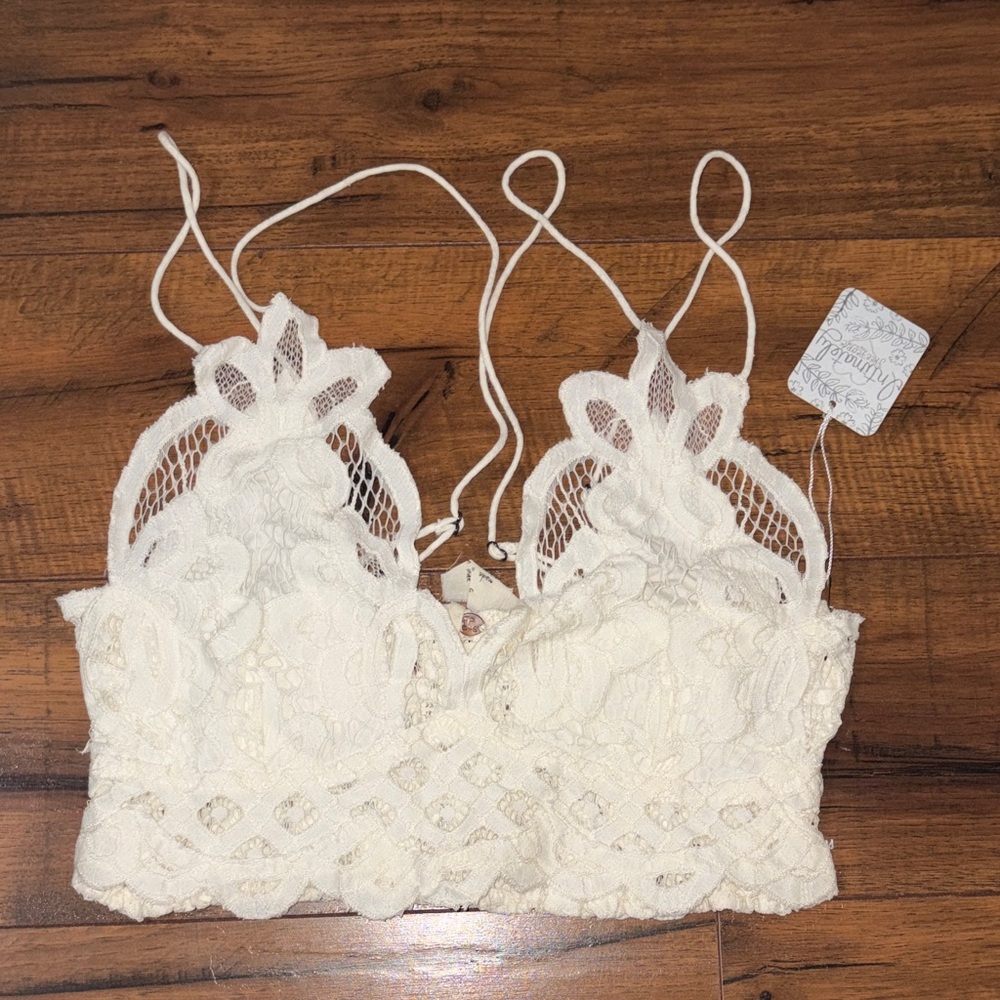 Free People Lace Bralette in Cream